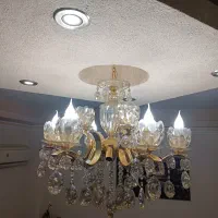 لوستر ارکیده طلایی شش شاخه