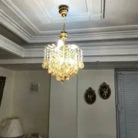 یک جفت لوستر ۶ شعله بسیار تمیز|لوستر و چراغ آویز|همدان, |دیوار