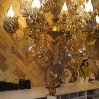 لوستر 6 شاخه 12 شعله برنجی (برنز)|لوستر و چراغ آویز|بروجرد, |دیوار