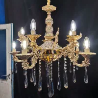 لوستر فرانسوی طلا سفید