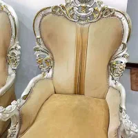 مبل استیل 7نفره تمام چوب باسه میزعسلی پذیرایی