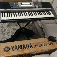 ارگ یاماها psr 640 با کارتن پایه کیف اداپتور