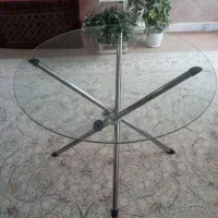 میز نهار خوری شیشه ای تاشو ۴ نفره|میز و صندلی غذاخوری|تربتحیدریه, شهرک ولیعصر|دیوار