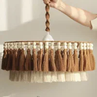 لوستر مکرومه و رافیا|لوستر و چراغ آویز|شهریار, شهریار|دیوار