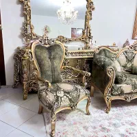 مبلمان استیل ورق طلا بانهارخوری(درحد بسیار آکبند)|مبلمان خانگی و میز عسلی|تهران, فرمانیه|دیوار