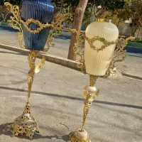 گلدان های کنار سالنی ترکیب برنز و کریستال|صنایع دستی و سایر لوازم تزئینی|قم, شهرک توانیر|دیوار