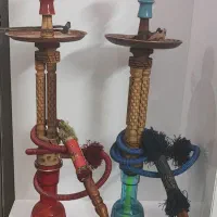 دو عدد قلیون چوبی
