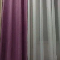 پرده کتان کاملا تمیز و نو هست|پرده، رانر، رومیزی|امیدیه, |دیوار