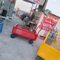 ترولی چهار چرخ ۳ تن اج دار گاری دستی چرخ آج دار|ابزارآلات|ری, بازار آهن|دیوار