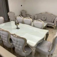 مبل استیل به همراه ناهارخوری ۸ نفره|مبلمان خانگی و میز عسلی|تهران, شهرک دانشگاه شریف|دیوار