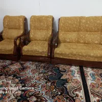 مبل ۷ نفره تمام چوب|مبلمان خانگی و میز عسلی|اهر, |دیوار