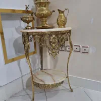 میز کنار سالنی وسماور با شکلات خوری برنزی|صنایع دستی و سایر لوازم تزئینی|تهران, هاشم‌آباد|دیوار