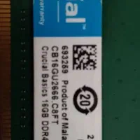 رم ۱۶ ddr4 2666 کروشیال معاوضه با پردازنده