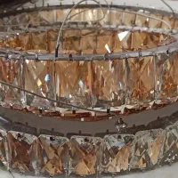 لوستر کریستال دو حلقه بدون استفاده و نو|لوستر و چراغ آویز|نجف‌آباد, نمازی|دیوار