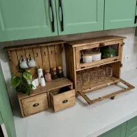 نجاری دکوری چوبی آشپزخانه جهیزیه جعبه شلف استند