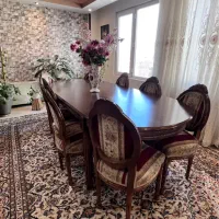 مبلمان کلاسیک و سرویس ناهار خوری هشت نفره