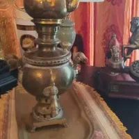 سینی و سماور و قوری