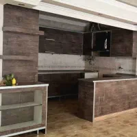 فروش کابینت ام دی اف همراه با ویترین ، سینک و هود