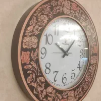 ساعت گرد قطر 60 سانت تمام چوبی بیصدا و نو