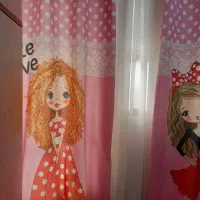 پرده دخترانه به همراه رو تختی و رو بالشتی|پرده، رانر، رومیزی|قرچک, مهدیه|دیوار