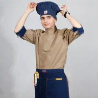 لباس آشپزی مدل فرانسوی - روپوش سرآشپز حرفه‌ای