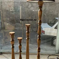 آباژور خراطی و ست جاشمعی چوبی|چراغ خواب و آباژور|رشت, پیرکلاچای|دیوار