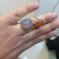 سلام دو عدد انگشتره نقره عیار 925 کار دست.