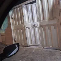 درب حیاط آهنی رنگ سفید