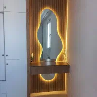 تولید و نصب انواع آینه های دفرمه و باکس های mdf|آینه|سمنان, |دیوار