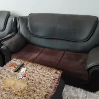 یک دست مبل هفت نفره چرمی|مبلمان خانگی و میز عسلی|قروه, |دیوار