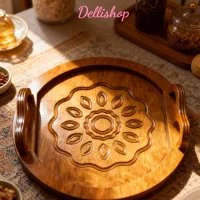 سینی پذیرایی چوبی کادویی روزمادر روز زن