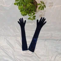 دستکش مخمل ساق بلند