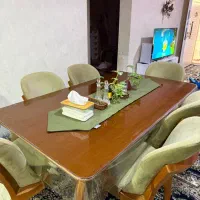 میز ناهار خوری شش نفره چوب راش