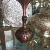 گلدان مسی قلمزنی شده ،طرح مینیاتور ،قلم عالی|کلکسیون اشیاء عتیقه|اصفهان, شهرستان|دیوار