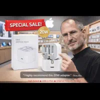 شارژر اپل 20 وات سه پین بدون کابل اصل