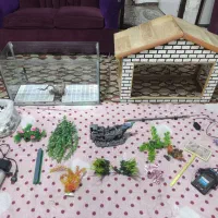 آکواریوم کلبه ای و شیشه خم خارجی