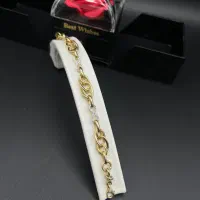 دستبند نقره ۹۲۵ابکاری طلا و رادیوم