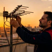 نصب و تنظیم آنتن ثابت و گردان مشکین دشت بعثت فردیس