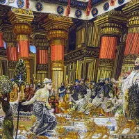 فرش دستباف (بساک)تابلو ملک سلیمان ۱۸۰ در ۱۲۰|فرش|مشکین‌دشت, |دیوار