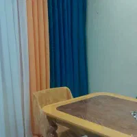 دو عدد پرده حریر ضخیم پانچ شده پرتقالی رنگ نو نو|پرده، رانر، رومیزی|کرج, گوهردشت|دیوار