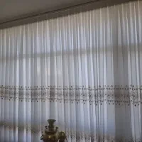 پرده حریر خامه دوزی شده