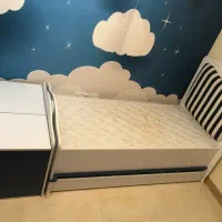 سرویس تخت و کمد ساحل چوب همراه تشک|تخت و سرویس خواب|رشت, معلم|دیوار