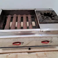 کباب پز گازی خانگی ۵ شعله به همراه شعله پلوپز