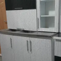 کابینت ام دی اف  با سینک و هود لمسی|مصالح و تجهیزات ساختمان|سنندج, |دیوار