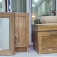 روشویی به همراه آینه و باکس