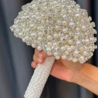 دسته گل مرواریدی عروس، دست ساز و ماندگار|گل مصنوعی|تهران, دهقان|دیوار