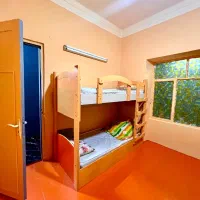 تخت دو طبقه چوبی