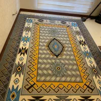 دو عدد فرش ماشینی ۶ متری ترمه کاشان