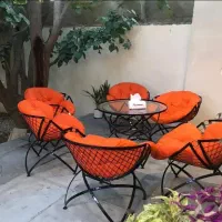 صندلی باغی مهتاب سفید و مشکی|صندلی و نیمکت|قم, بلوار امین و ساحلی|دیوار