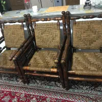 مبل حصیری دست ساز(۳عددسالم وبدون لقی)و تخت سنتی